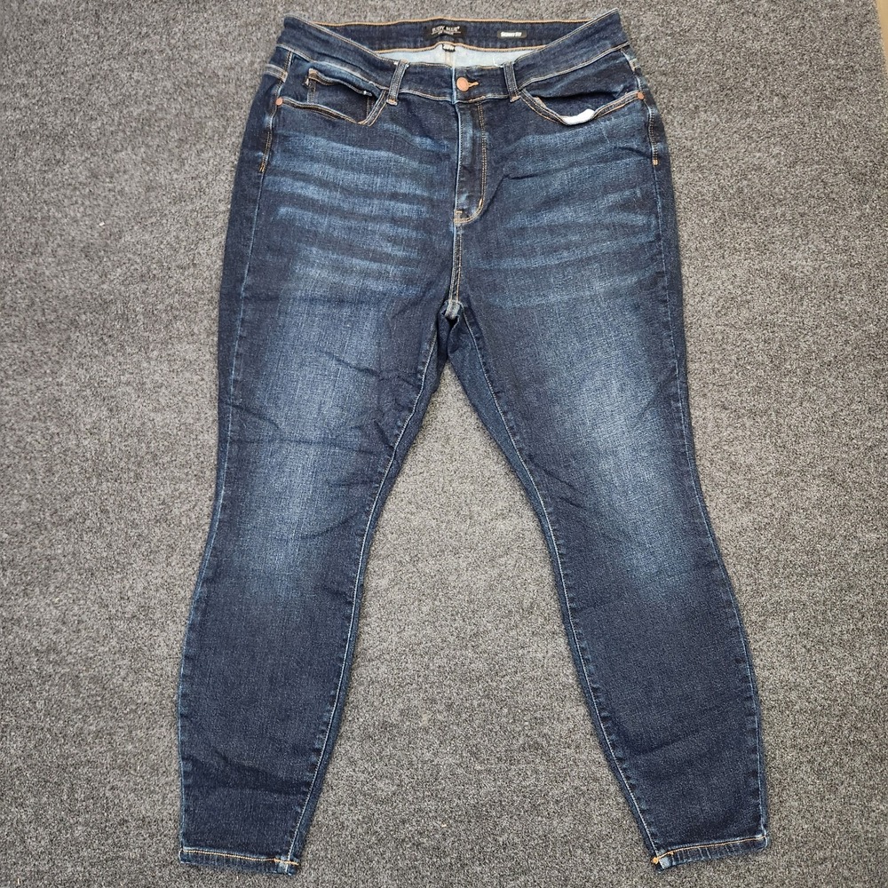 Judy Blue Womens 20W Skinny Fit Jeans Dark Wash Stretch Denim JB82253DK-CO-PL
